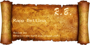 Rapp Bettina névjegykártya